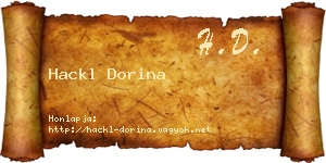 Hackl Dorina névjegykártya