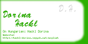 dorina hackl business card